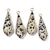 Natural Dalmatian Jasper Pendants G-S359-319C-1