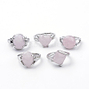 Natural Rose Quartz Rings G-S242-09-B-4