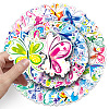 50Pcs Butterfly PVC Waterproof Stickers PW-WG52362-01-6