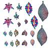 20Pcs 10 Style Rainbow Color Alloy Pendants PALLOY-SZ0001-31-1