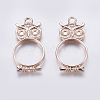Alloy Open Back Bezel Pendants PALLOY-P163-09RG-2