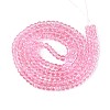 Drawbench Transparent Glass Beads Strands GLAD-Q012-4mm-02-6