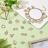 30Pcs 15 Style Alloy Rhinestone Pendants ALRI-SZ0001-06-3