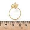 Brass Micro Pave Cubic Zirconia Adjustable Finger Rings for Women RJEW-K307-01G-23-2