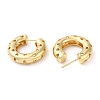 Rack Plating Brass Round with Heart Stud Earrings EJEW-E290-01G-2