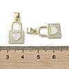 Brass Micro Pave Cubic Zirconia Pendants KK-G485-06G-3