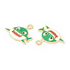 Alloy Enamel Pendants ENAM-G212-04G-04-2