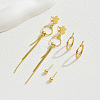 Stainless Steel Retro Chinese Style Floral Tassel Earring Sets OC2286-3