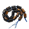 Dyed Natural Blue Tiger Eye Beads Strands GG-CBA295D-01-3