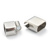 304 Stainless Steel Magnetic Clasps with Glue-in Ends STAS-O148-02P-4