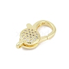 Brass Micro Pave Cubic Zirconia Lobster Claw Clasps KK-M311-27G-2