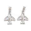 Brass Micro Pave Clear Cubic Zirconia Pendants KK-G549-18B-P-1