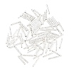 Brass Textured Tube Beads KK-H250-01A-S-1