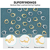 160Pcs 2 Colors Brass Leverback Earring Findings KK-FH0002-92-3