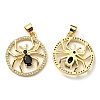 Brass with Cubic Zirconia Pendants KK-K341-22G-2