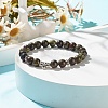 Natural Dragon Blood Stretch Bracelet with Alloy Beads BJEW-JB08017-05-2