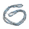 Full Plated Electroplate Transparent Glass Beads Strands EGLA-G037-09A-FR02-2