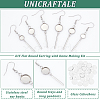 Unicraftale DIY Flat Round Earring with Dome Making Kit DIY-UN0003-41-5