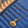 304 Stainless Steel Pendant Necklaces for Women NJEW-S439-02A-G-1