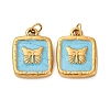 304 Stainless Steel Enamel Pendants STAS-U061-37G-A04-1