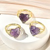 Brass Cuff Open Rings RJEW-D347-01G-13-1