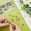 Unicraftale DIY Blank Dome Brooch Making Kit STAS-UN0052-95B-4