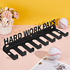 Word Hard Work Pays Iron Baseball Bat Display Stand AJEW-WH0533-005-4