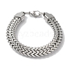 Non-Tarnish 201 Stainless Steel Wheat Chain Bracelets for Women Men BJEW-H612-07B-P-1