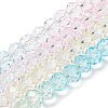 Transparent Painted Glass Beads Strands X1-DGLA-A034-T6mm-A21-2