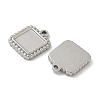 304 Stainless Steel Pendant Cabochon Settings STAS-D127-01P-2