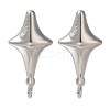 Brass Stud Earring Findings KK-U038-04P-1