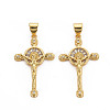 Brass Micro Pave Cubic Zirconia Pendants KK-Q252-088-NF-1