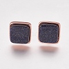 Synthetic Goldstone Stud Earrings EJEW-F139-A06-3