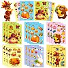 6Pcs Thanksgiving Day Paper Self-Adhesive Picture Stickers STIC-C010-32-1