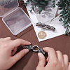 2 Sets 2 Styles Tibetan Style 304 Stainless Steel Spring Gate Rings FIND-PH0025-51B-3