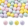 60Pcs 4 Colors Cubic Zirconia Imitation Pearl Beads ZIRC-CJ0001-30-1