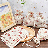 Christmas Jute Cloth Star Print Storage Pouches ABAG-WH0048-12B-4