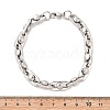 304 Stainless Steel Oval Link Chain Bracelets for Women Men BJEW-F488-29P-5