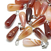 Dyed Natural Carnelian Pendants X-G-T081-04-1