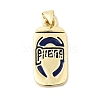 Brass Enamel Pendants KK-L262-22G-1