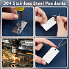 30Pcs 304 Stainless Steel Big Pendants STAS-OC0001-32-4