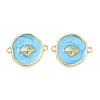 Ocean Brass Enamel Connector Charms KK-C251-05G-02D-1