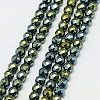 Electroplate Non-magnetic Synthetic Hematite Beads Strands G-J169B-3mm-06-1