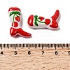 Boot Baking Paint Glass Enamel  Beads LAMP-C020-02P-3
