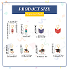 Graduation Theme Alloy Enamel Pendant Stitch Markers HJEW-AB00372-2