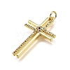 Brass Micro Pave Cubic Zirconia Pendants KK-Z100-26G-2