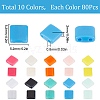 800Pcs 10 Colors Opaque Acrylic Slide Charms OACR-SC0001-36A-2