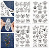 4 Sheets 11.6x8.2 Inch Stick and Stitch Embroidery Patterns DIY-WH0455-029-1