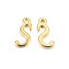 Golden Plated Alloy Letter Pendants LS-PALLOY-J718-01G-S-1