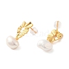 Sterling Silver Studs Earrings EJEW-K273-23G-2